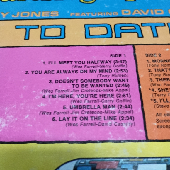 The Partridge Family 1970's "UpToDate" Vinyl Album - Picture 2 of 16